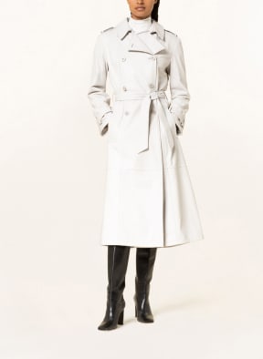 EMPORIO ARMANI Trenchcoat aus Leder, Farbe: HELLGRAU (Bild 1)