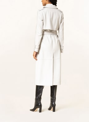 EMPORIO ARMANI Trenchcoat aus Leder, Farbe: HELLGRAU (Bild 1)