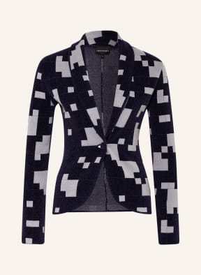 EMPORIO ARMANI Strickblazer, Farbe: DUNKELBLAU/ HELLGRAU (Bild 1)