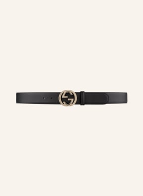 GUCCI Leather belt GG, Color: BLACK (Image 1)