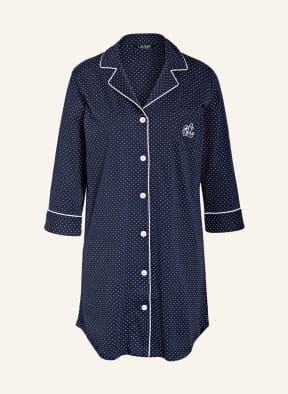 LAUREN RALPH LAUREN Nightgown with 3/4 sleeves , Color: DARK BLUE (Image 1)