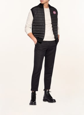 CANADA GOOSE Down vest HYBRIDGE in mixed materials , Color: BLACK (Image 1)