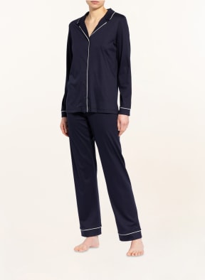 CALIDA Pajamas NIGHT LOVERS, Color: DARK BLUE/ WHITE (Image 1)