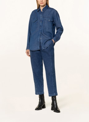 BRAX Shirt blouse VIVIAN made of denim, Color: DARK BLUE (Image 1)