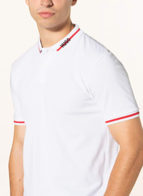 HUGO Piqué-Poloshirt DOSTNER Regular Fit, Farbe: WEISS (Bild 1)