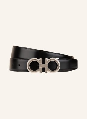 Shop FERRAGAMO Double Gancini Reversible Leather Belt