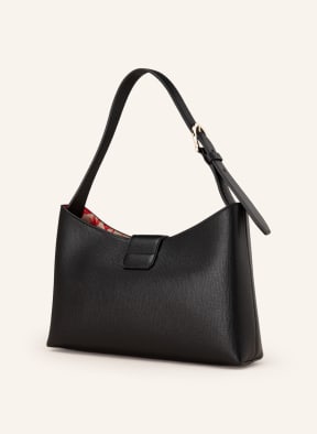 Salvatore Ferragamo Saffiano handbag TRIFOLIO , Color: BLACK (Image 1)