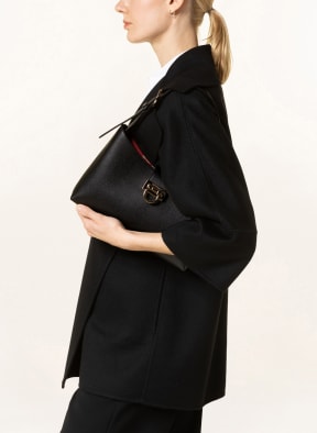 Salvatore Ferragamo Saffiano handbag TRIFOLIO , Color: BLACK (Image 1)