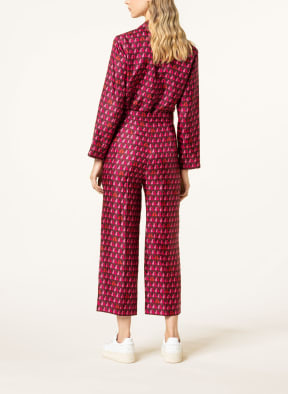 MaxMara STUDIO 7/8 trousers VISTOLA in silk, Color: RED/ PINK/ DARK PURPLE (Image 1)