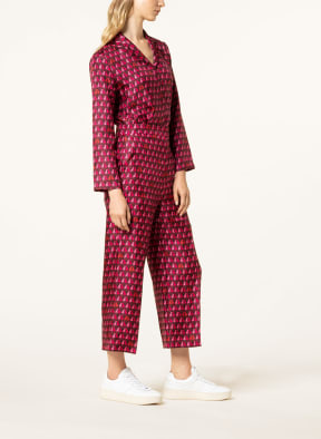MaxMara STUDIO 7/8 trousers VISTOLA in silk, Color: RED/ PINK/ DARK PURPLE (Image 1)