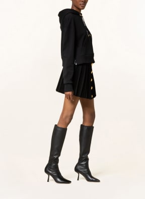 BALMAIN Cropped hoodie, Color: BLACK (Image 1)