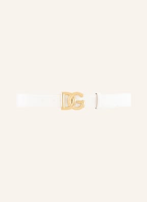 DOLCE & GABBANA Leather belt, Color: WHITE (Image 1)