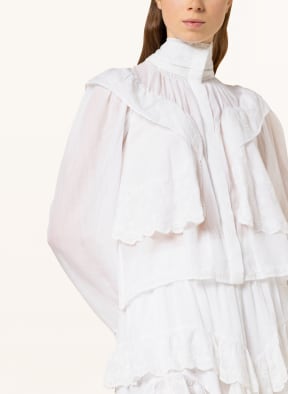 ISABEL MARANT ÉTOILE Bluse LELMON mit Volants und Lochspitze, Farbe: WEISS (Bild 1)