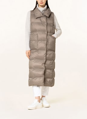 MRS & HUGS Quilted vest with DUPONT™ SORONA® insulation, Color: TAUPE (Image 1)