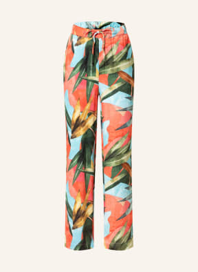mavi Wide leg trousers, Color: TURQUOISE/ GREEN/ SALMON (Image 1)
