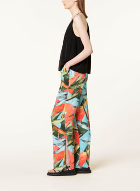 mavi Wide leg trousers, Color: TURQUOISE/ GREEN/ SALMON (Image 1)