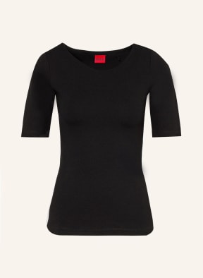 HUGO Sweater DARVELA with tuxedo stripes, Color: BLACK (Image 1)
