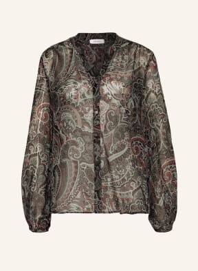 darling harbour Shirt blouse, Color: BLACK/ GRAY/ DARK RED (Image 1)