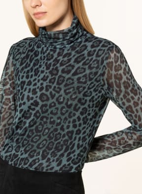darling harbour Turtleneck shirt, Color: DARK GREEN/ BLACK (Image 1)