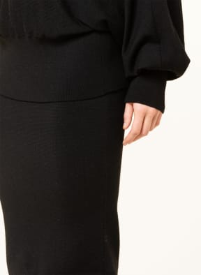 SLY 010 Knit skirt in merino wool, Color: BLACK (Image 1)