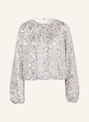NEO NOIR Blusenshirt IRIS mit Pailletten, Farbe: SILBER (Bild 1)