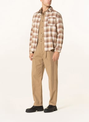 A.P.C. Overshirt with linen, Color: CAMEL/ ECRU/ CREAM (Image 1)