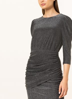 FREEQUENT Kleid FQNALUX mit 3/4-Arm und Glitzergarn, Farbe: SILBER/ SCHWARZ (Bild 1)