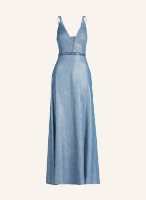 VM VERA MONT Abendkleid mit Glitzergarn und Schmucksteinen , Farbe: BLAUGRAU (Bild 1)