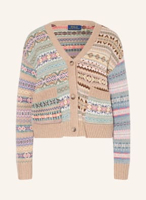POLO RALPH LAUREN Cardigan, Color: BEIGE/ MINT/ SALMON (Image 1)
