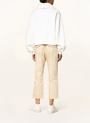 Marc O'Polo Half-zip sweater in sweatshirt fabric, Color: WHITE (Image 1)