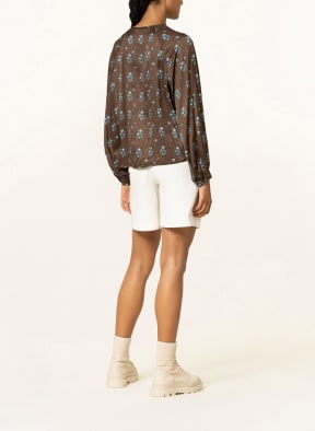 Marc O'Polo Blusenshirt, Farbe: BRAUN/ HELLBLAU/ OLIV (Bild 1)