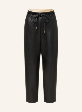 BOSS 7/8-Hose TACORA im Jogging-Stil und in Lederoptik, Farbe: SCHWARZ (Bild 1)