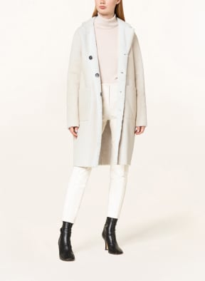 BENEDETTA NOVI Lambskin coat SERENA reversible, Color: CREAM (Image 1)