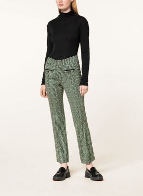 CAMBIO Trousers RANEE , Color: GREEN/ BLACK/ CREAM (Image 1)