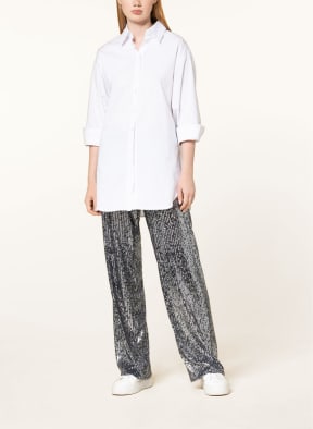 CAMBIO Wide leg trousers ALICE with sequins , Color: BLACK/ SILVER (Image 1)