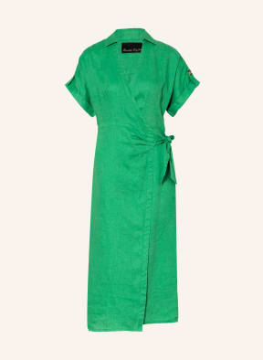 Phase Eight Wrap dress KAISA made of linen, Color: GREEN (Image 1)