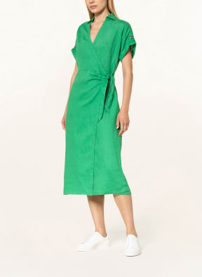 Phase Eight Wrap dress KAISA made of linen, Color: GREEN (Image 1)