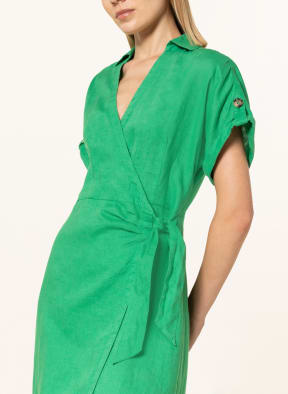 Phase Eight Wrap dress KAISA made of linen, Color: GREEN (Image 1)