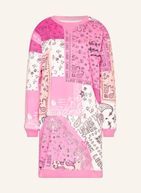 FrogBox Sweatkleid, Farbe: PINK/ HELLORANGE/ WEISS (Bild 1)