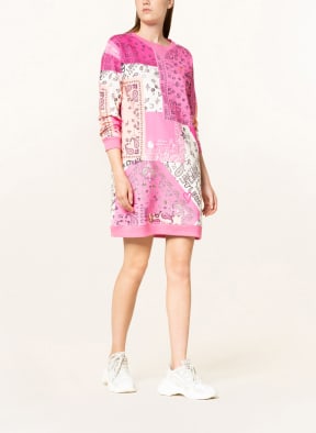 FrogBox Sweatkleid, Farbe: PINK/ HELLORANGE/ WEISS (Bild 1)