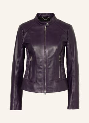 BOSS Lederjacke SAMOKA, Farbe: DUNKELLILA (Bild 1)