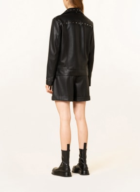 BOSS Leather jacket SALITA, Color: BLACK (Image 1)