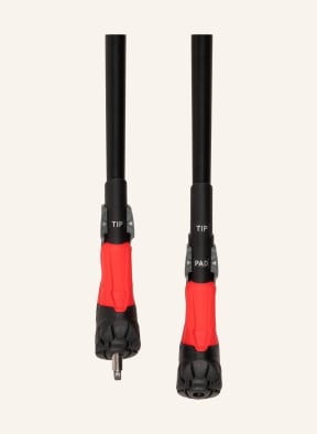 LEKI Nordic walking sticks SMART FLASH, Color: DARK GRAY/ RED (Image 1)