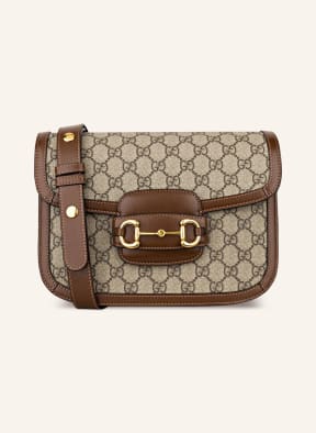 GUCCI Shoulder bag 1955 HORSEBIT GG SUPREME, Color: BEIGE EBONY / BROWN SUGAR (Image 1)