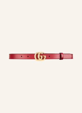 GUCCI Leather belt GG MARMONT , Color: DARK RED (Image 1)