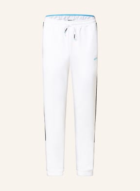 BOSS Sweatpants HADIKO, Color: WHITE/ BLACK/ TURQUOISE (Image 1)