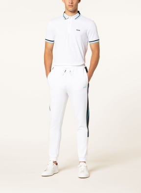 BOSS Sweatpants HADIKO, Color: WHITE/ BLACK/ TURQUOISE (Image 1)