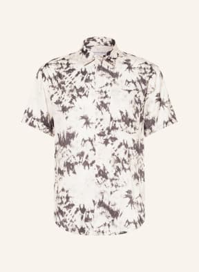 TIGER OF SWEDEN Short sleeve shirt DIDON relaxed fit, Color: CREAM/ KHAKI (Image 1)