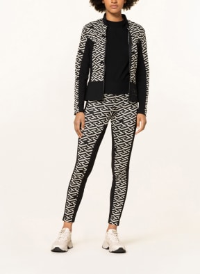 SPORTALM Jacke im Materialmix, Farbe: SCHWARZ/ BEIGE (Bild 1)