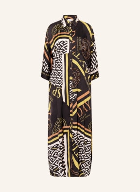 SPORTALM Hemdblusenkleid mit 3/4-Arm , Farbe: SCHWARZ/ COGNAC/ DUNKELGELB (Bild 1)